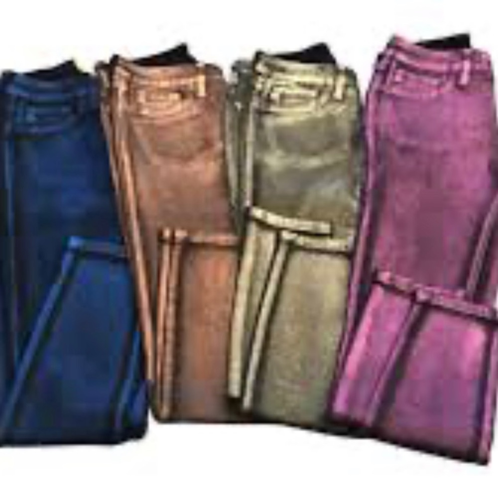 Judith March Margo metallic jeans in Rose.